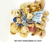 Six mohair teddy bears including The Platinum Junior Edition