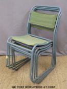 Four Pel stacking chairs