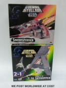 Two Kenner Star Wars French action vehicles, Snowspeeder and Luke E 1L T-16 Skyhopper,