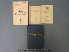1944 American Bluejackets Naval manual and three British wartime manuals including ARP and fire