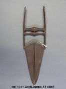 A Middle Eastern katar with twin bulbous grip,