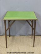A folding card or similar occasional table