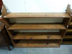 A pine book shelf (W140 x D27 x H118cm)