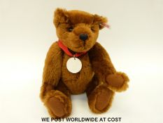 Steiff Original 2003 Steiff Club edition 420351 Teddy Bear with dark brown mohair,