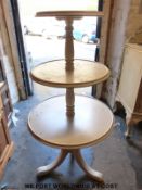 A painted Georgian style three tier circular buffet (H127 x D68cm)