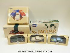 Six Corgi and Corgi Classics diecast model Jaguar cars and car sets, The Jaguar Collection 97702,