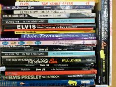 A collection of large soft backed coffee table style books relating to Elvis Presley