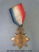 WWI Gloucester Regiment 1914-15 star medal marked 17761 Pte C.