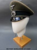 A German Infantry Officer's WWII style visor cap