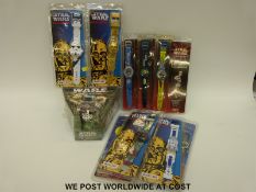 Ten Watchit Star Wars LCD wristwatches,
