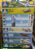 Eight Italeri 1:72 scale model aircraft kits, all in original boxes,