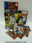 Ten Kenner and other Star Wars related items including Remote Control R2-D2, Speeder Bike Kit,