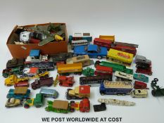 Over 40 Matchbox and other diecast model vehicles together with a Budgie Toys Railway Engine 224 in