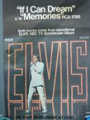 A collection of Elvis Presley related posters from record shops advertising his albums, tapes etc.