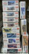 Thirteen Academy Minicraft 1:72 scale model aircraft kits, all in original boxes,