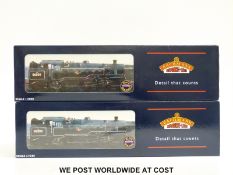 Two Bachmann 00 gauge Standard Class 4MT tank locomotives 80032 32-352 and 80061 32-350,
