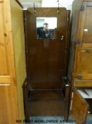 An oak hall stand/monk's bench (W68 x D34 x H176cm)