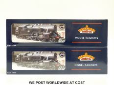 Two Bachmann 00 gauge Fairburn tank locomotives 42073 32-877 and 42096 32-876,