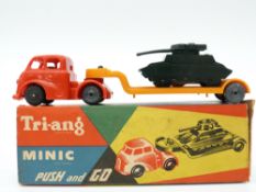Tri-ang Minic Push and Go model Tank Load,