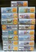 Seventeen Matchbox 1:72 scale model aircraft kits,