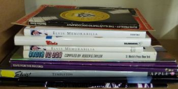A small collection of Elvis Presley books and ephemera to include 'Elvis Memorabilia' examples,