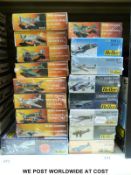 Seventeen Heller 1:72 scale model aircraft kits, all in original boxes, some unopened and sealed.
