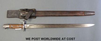 A British 1907 bayonet marked with GR under crown, EFD and dated 1907,