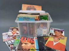A large collection of magazines relating to Elvis Presley including a 1977 'Complete Elvis' USA