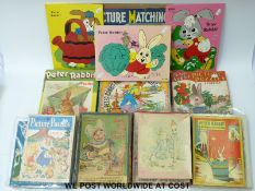 Fourteen vintage children's jigsaw puzzles including Beatrix Potter, Peter Rabbit etc.