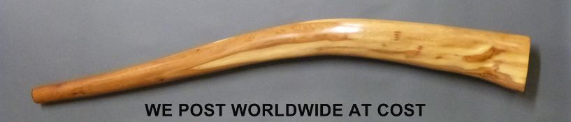 An Australian Didgeridoo, 'naturally produced by termites', approximately 148cm length,