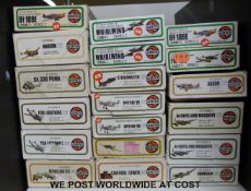 Nineteen Airfix 1:72 scale model aircraft kits,