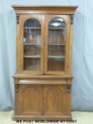 A Victorian mahogany bookcase (W105 x D39 x H201cm)