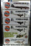 Six Airfix 1:72 scale model aircraft kits, all in original boxes,