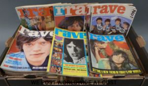 Rave magazine collection comprising no 1 issue 1964, no 3 issue, no 9 and no 10,
