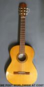 Kimbara c1970s six-string acoustic/classical guitar with Tonbridge style inlaid decoration,