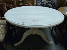 A 'shabby chic' style painted pine table,