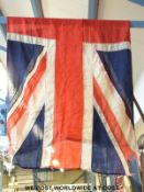 A vintage panel stitched Union Jack flag (100x260cm)
