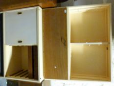 A retro bureau and a record / bedside cabinet,