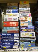 Twenty-nine Paula, MPM, Matchbox, FROG and other model aircraft kits, all in original boxes,