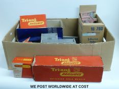 A collection of Tri-ang 00 gauge locomotives, rolling stock and buildings,