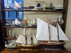 A collection of model boats