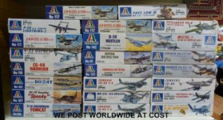 Twenty-three Italeri 1:72 scale model aircraft kits, all in original boxes,