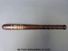 A named Manchester Special Constabulary WWI truncheon for Samuel Lichtenstein with census