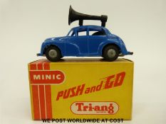 Tri-ang Minic Push and Go model Morris Minor Loudspeaker Car,