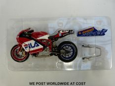 Minichamps 1:12 scale diecast model Ducati 999R F03 WSB superbike 2003, in original box.