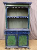 A painted dresser with marbled effect finish (W126 x D57 x H215cm)