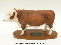 Beswick Polled Hereford Bull Connoisseur figure