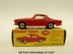 Dinky Toys diecast model Alfa Romeo 1900 'Super Sprint' with red body and cream interior, 185,