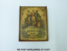New Dissected Map of The World jigsaw puzzle c1860,