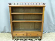 A 19thC mahogany bookcase with gallery top,